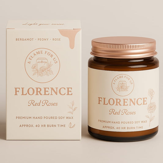 Florence Red Rose Candle
