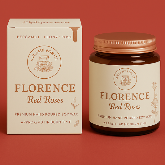 Florence Red Rose Candle