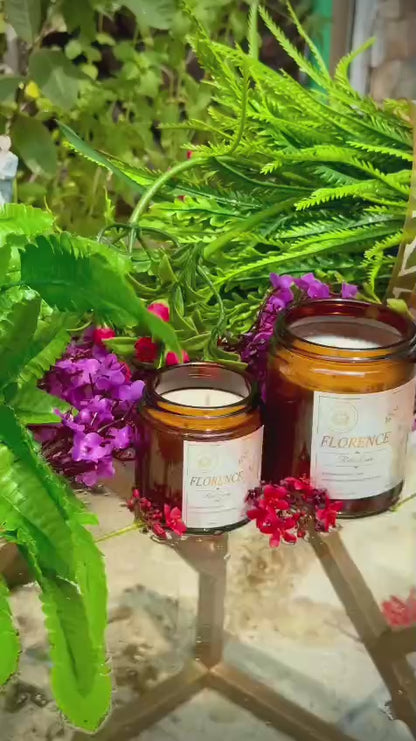 Florence Red Rose Candle